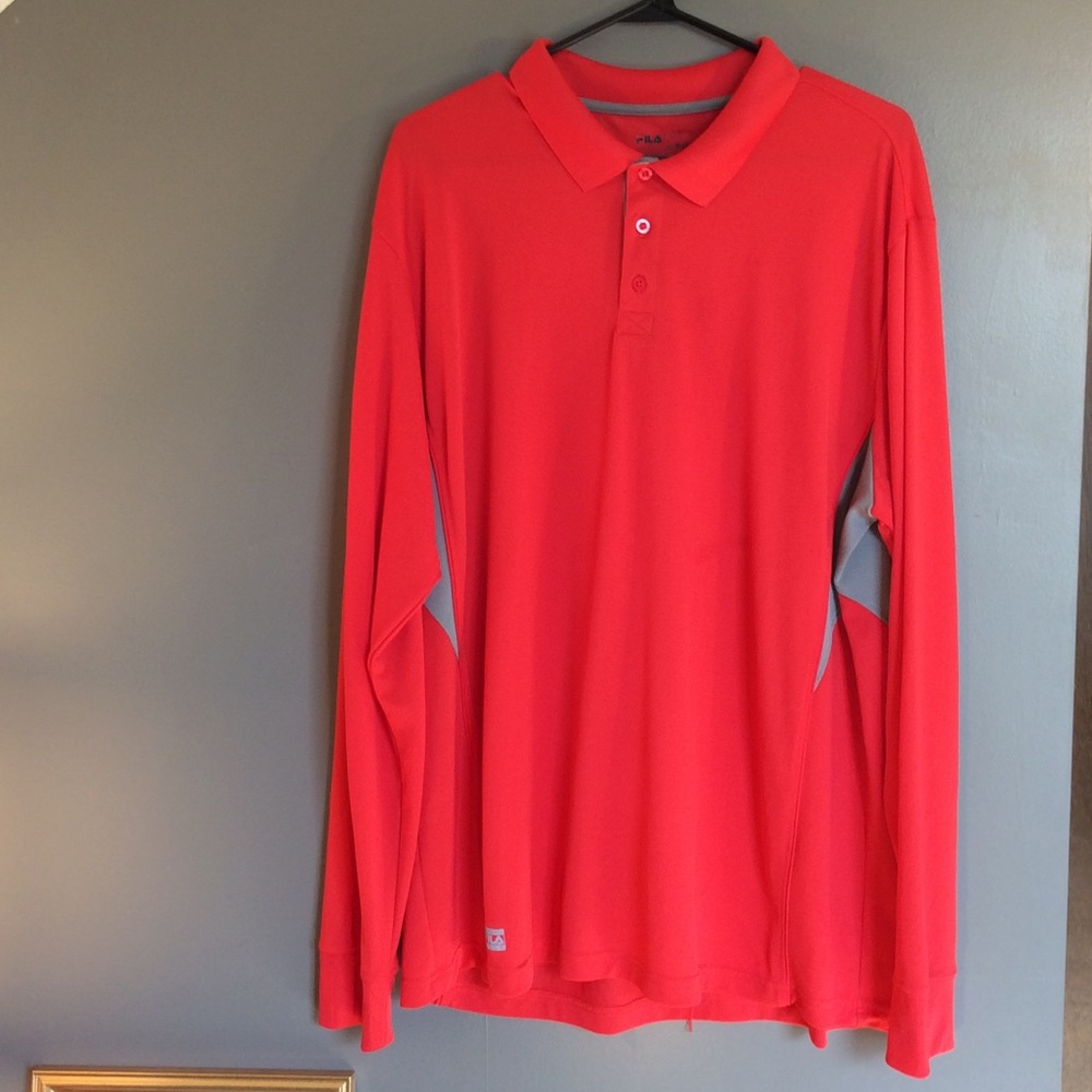 Men’s Fila red/orange long sleeve shirt